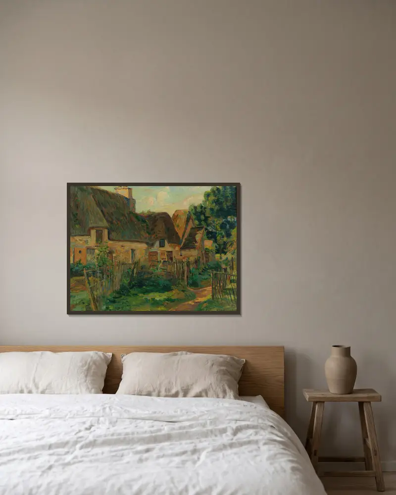 Landskap från Île-de-France av Armand Guillaumin inramad på en vägg