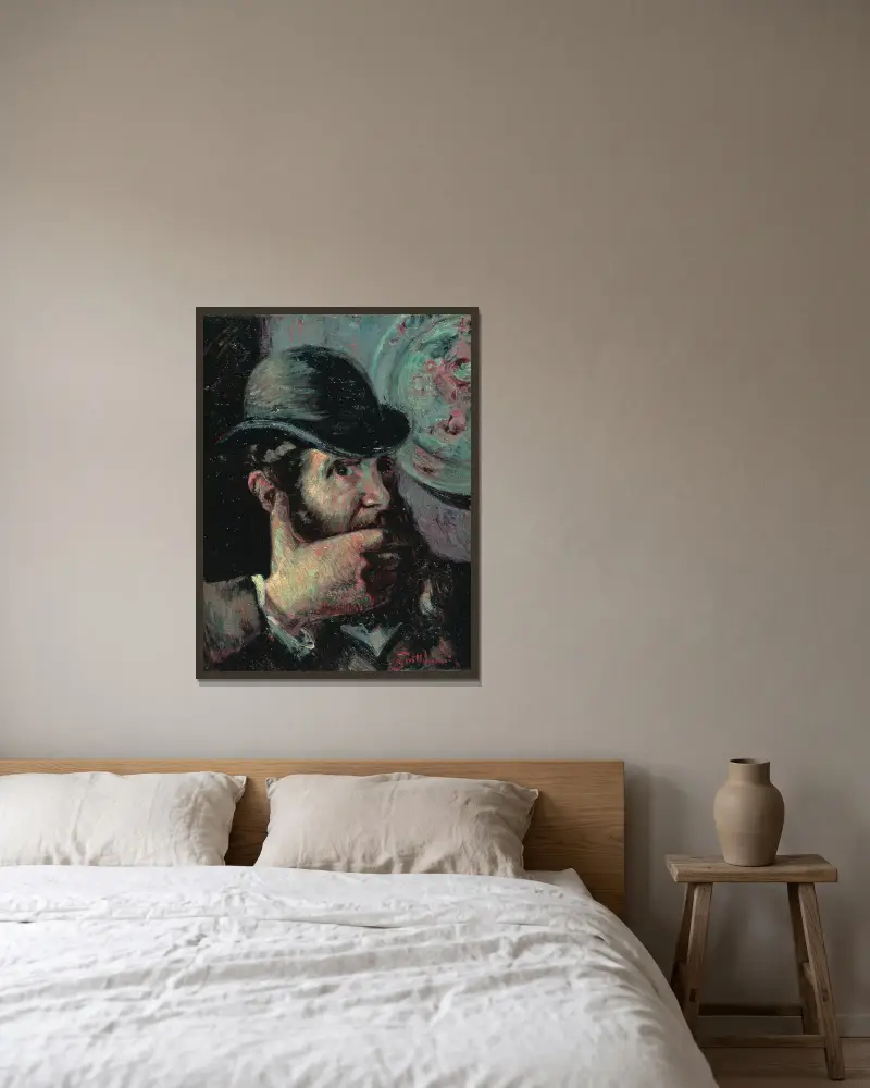 Selbstporträt von Armand Guillaumin gerahmt an einer Wand
