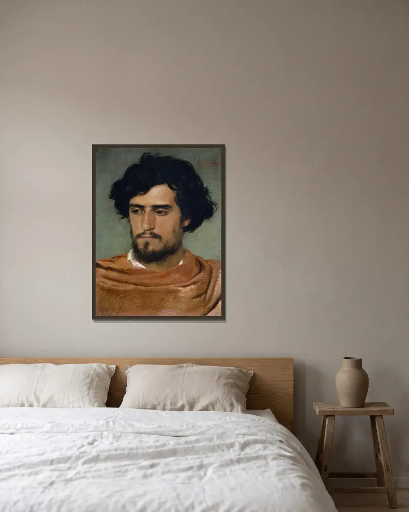 Head Of A Roman av Arnold Böcklin inramad på en vägg