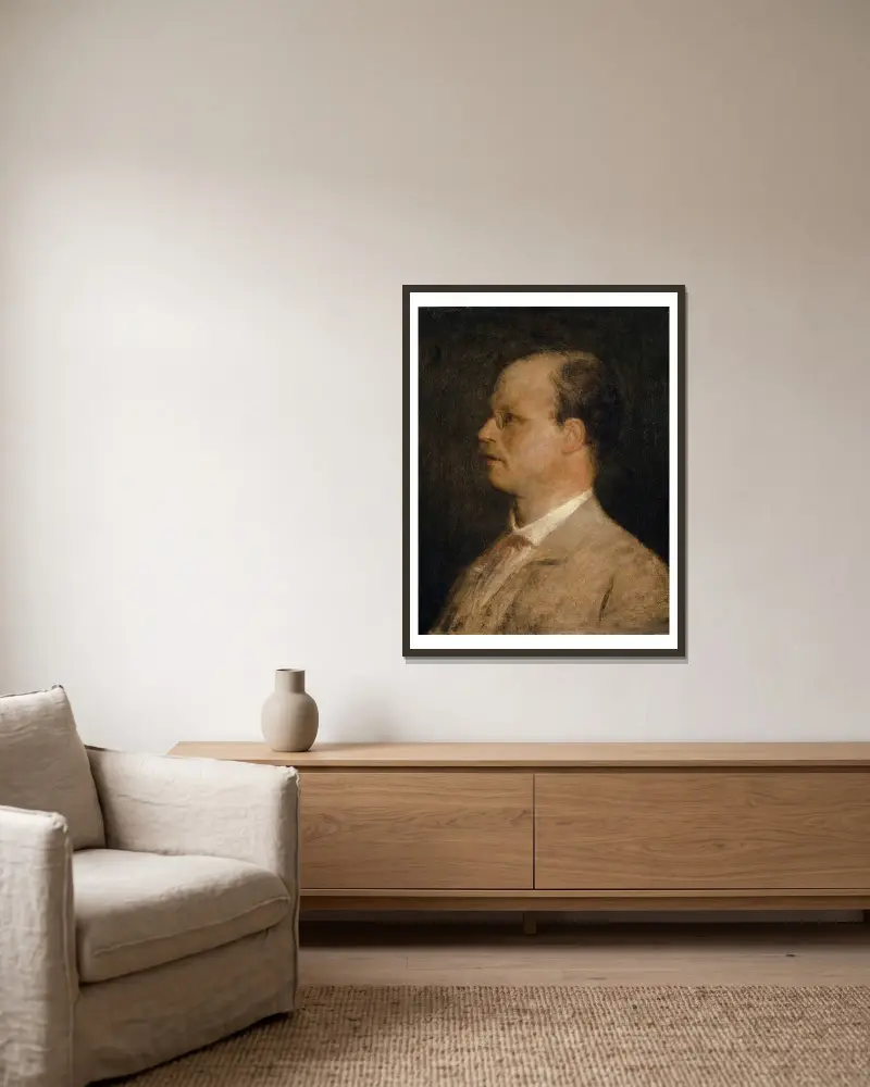 Portrait of Prof. Fritz Burckhardt-Brenner av Arnold Böcklin inramad på en vägg