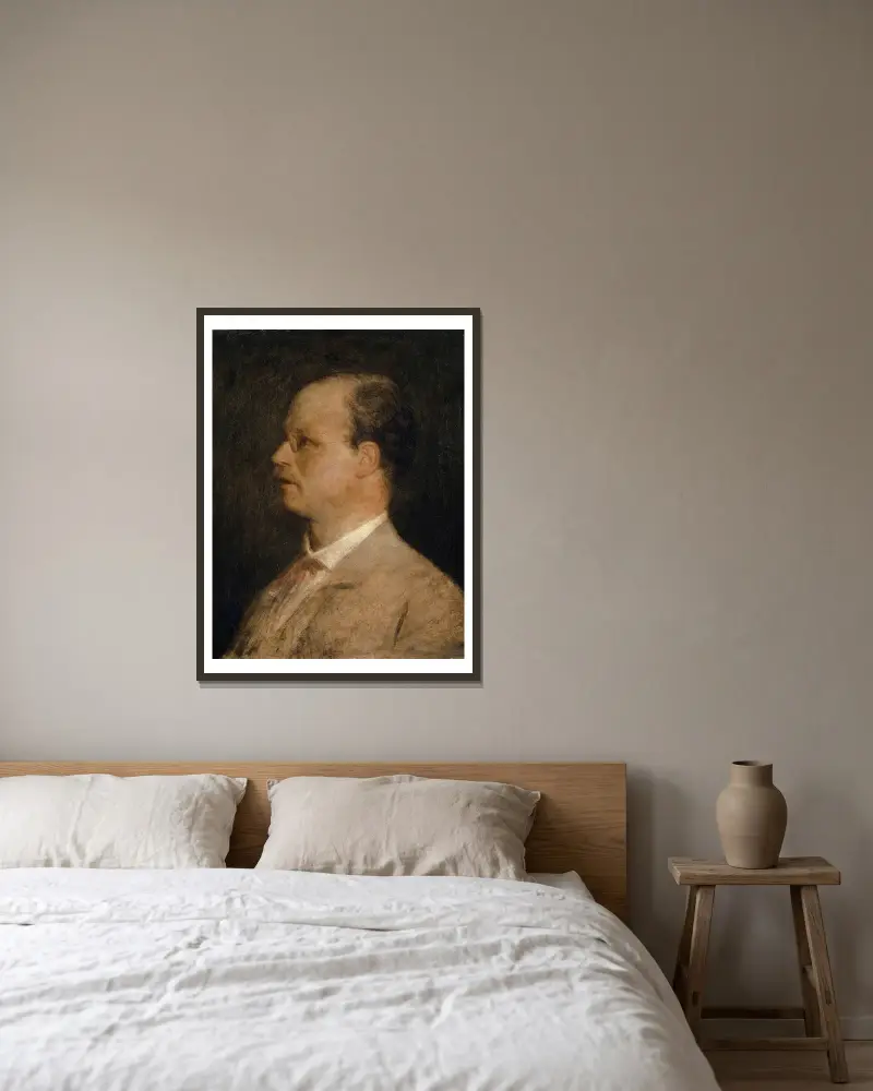 Portrait of Prof. Fritz Burckhardt-Brenner av Arnold Böcklin inramad på en vägg