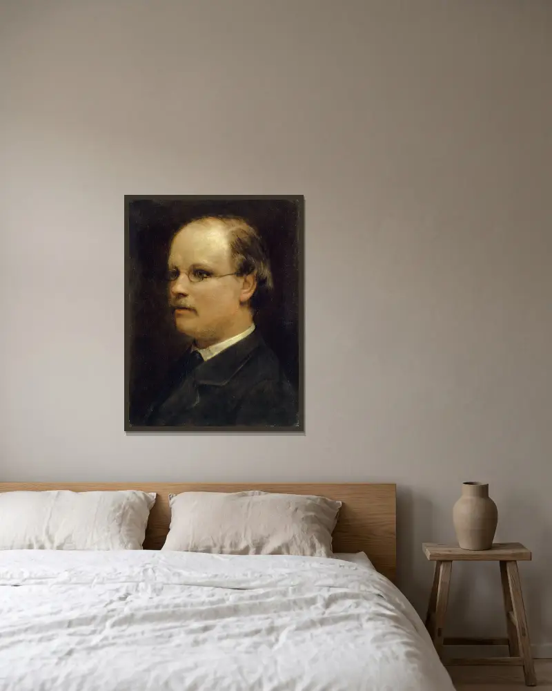 Portrait of Professor Fritz Burckhardt-Brenner av Arnold Böcklin inramad på en vägg