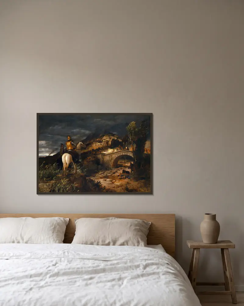 Goternas marsch av Arnold Böcklin inramad på en vägg