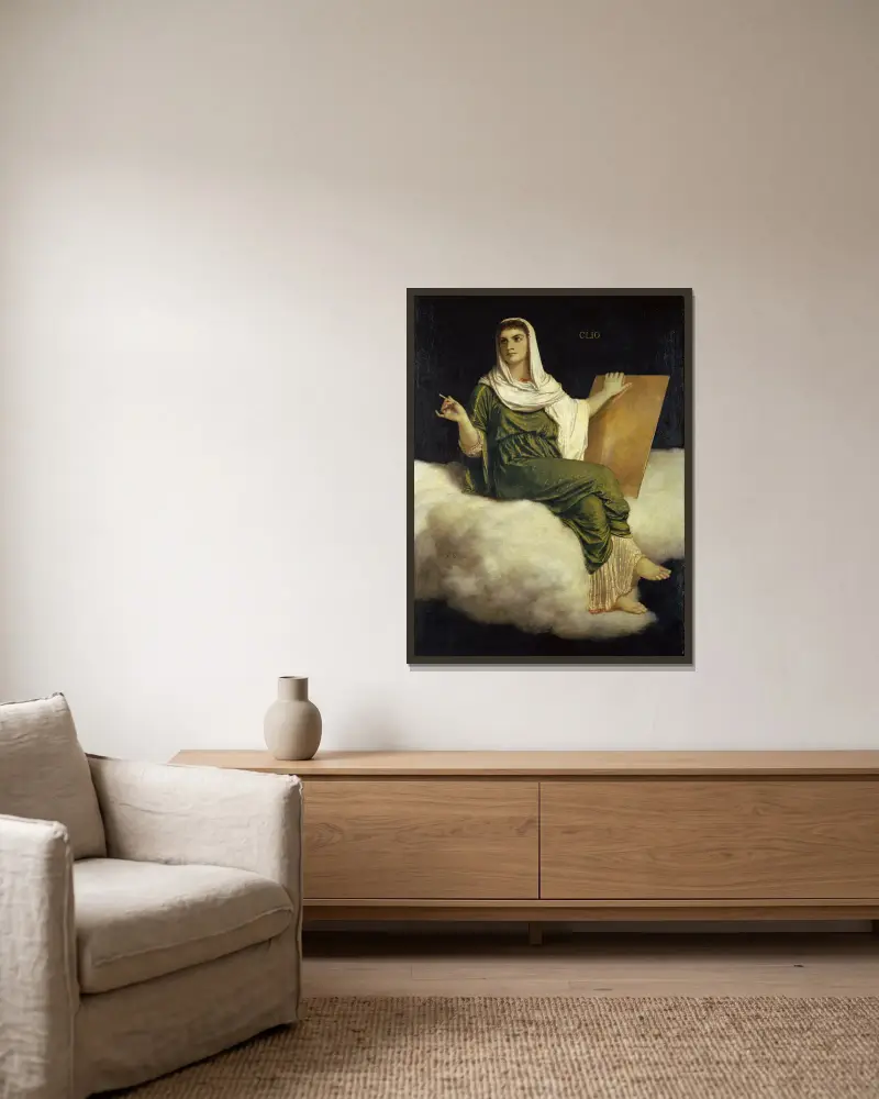 Múza Kleió, Arnold Böcklin v rámu na stěně