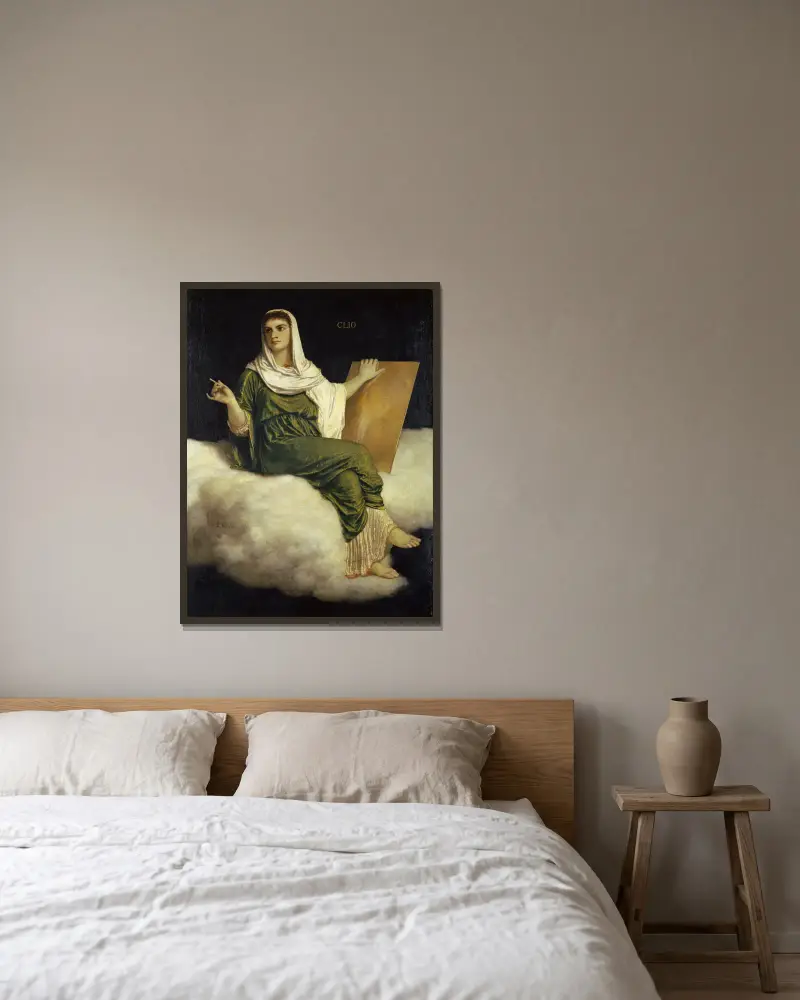 Múza Kleió, Arnold Böcklin v rámu na stěně