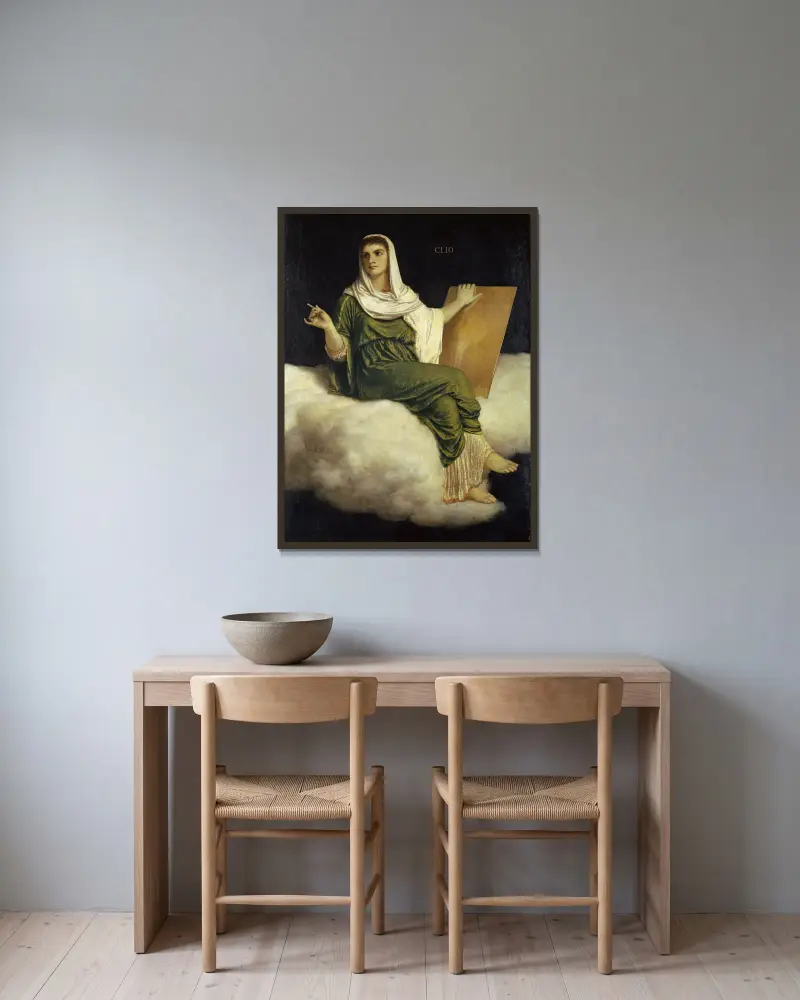 Múza Kleió, Arnold Böcklin v rámu na stěně