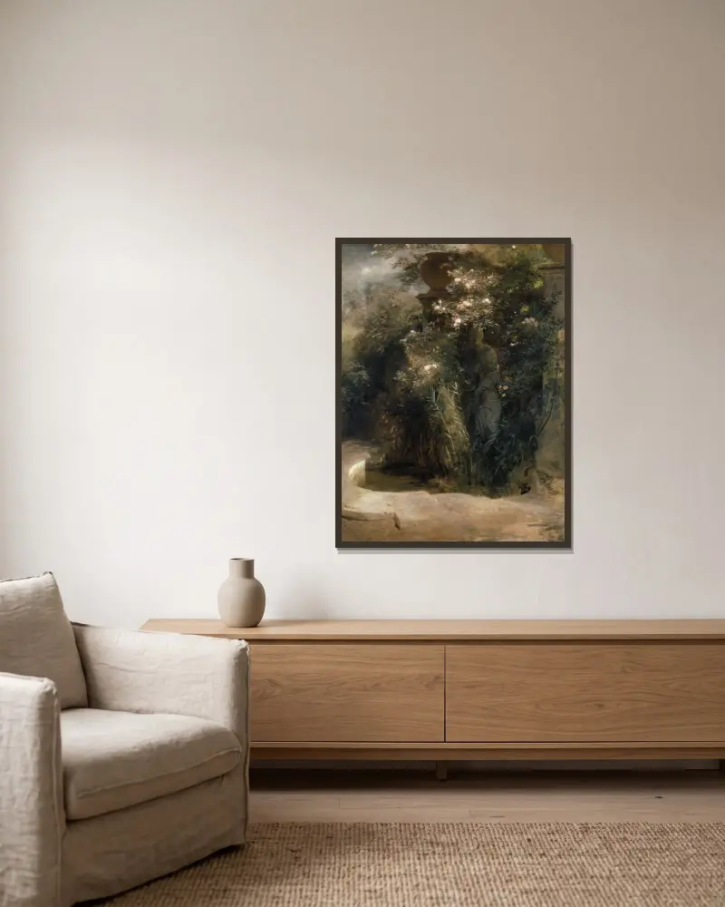 Wenus opuszczona, Arnold Böcklin w ramie na ścianie