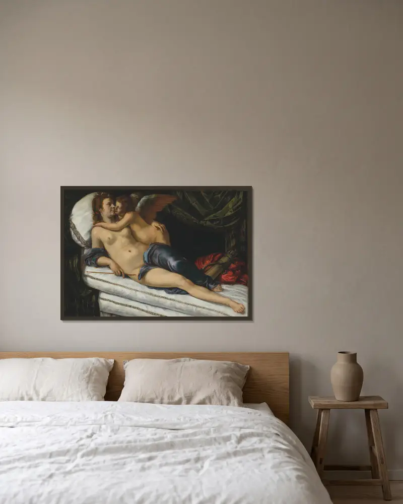 Venuše a Amor, Artemisia Gentileschi v rámu na stěně