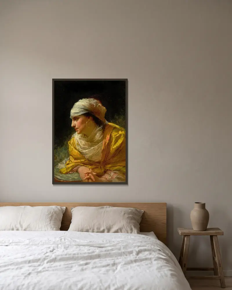 The Glance av Frederick Arthur Bridgman inramad på en vägg