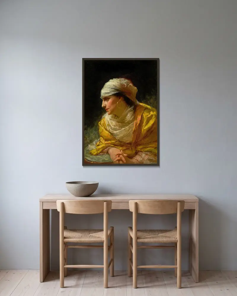 The Glance av Frederick Arthur Bridgman inramad på en vägg