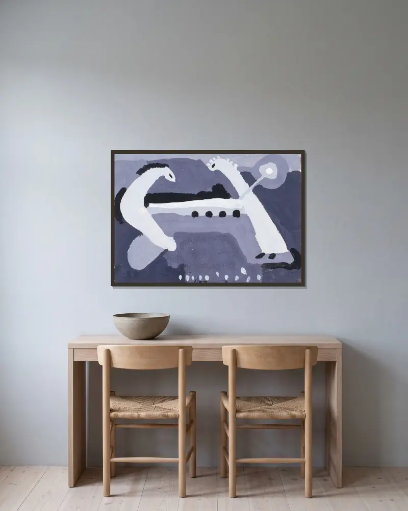 Czarny i biały, Arthur Dove w ramie na ścianie