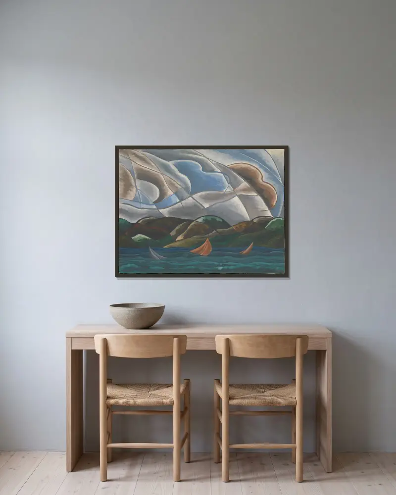 Chmury i woda, Arthur Dove w ramie na ścianie