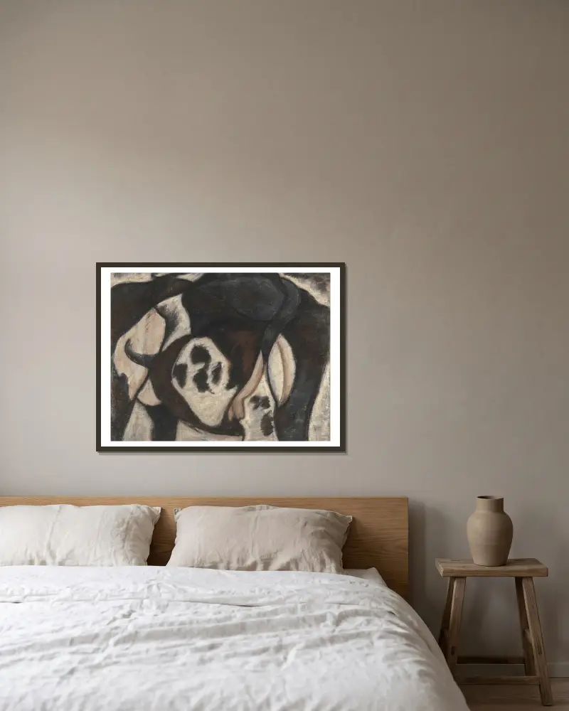Kuh von Arthur Dove gerahmt an einer Wand