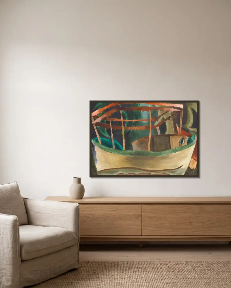 Łódź rybacka, Arthur Dove w ramie na ścianie