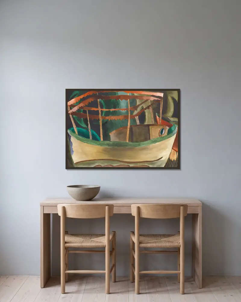 Łódź rybacka, Arthur Dove w ramie na ścianie