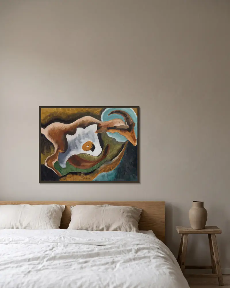 Koza, Arthur Dove v rámu na stěně