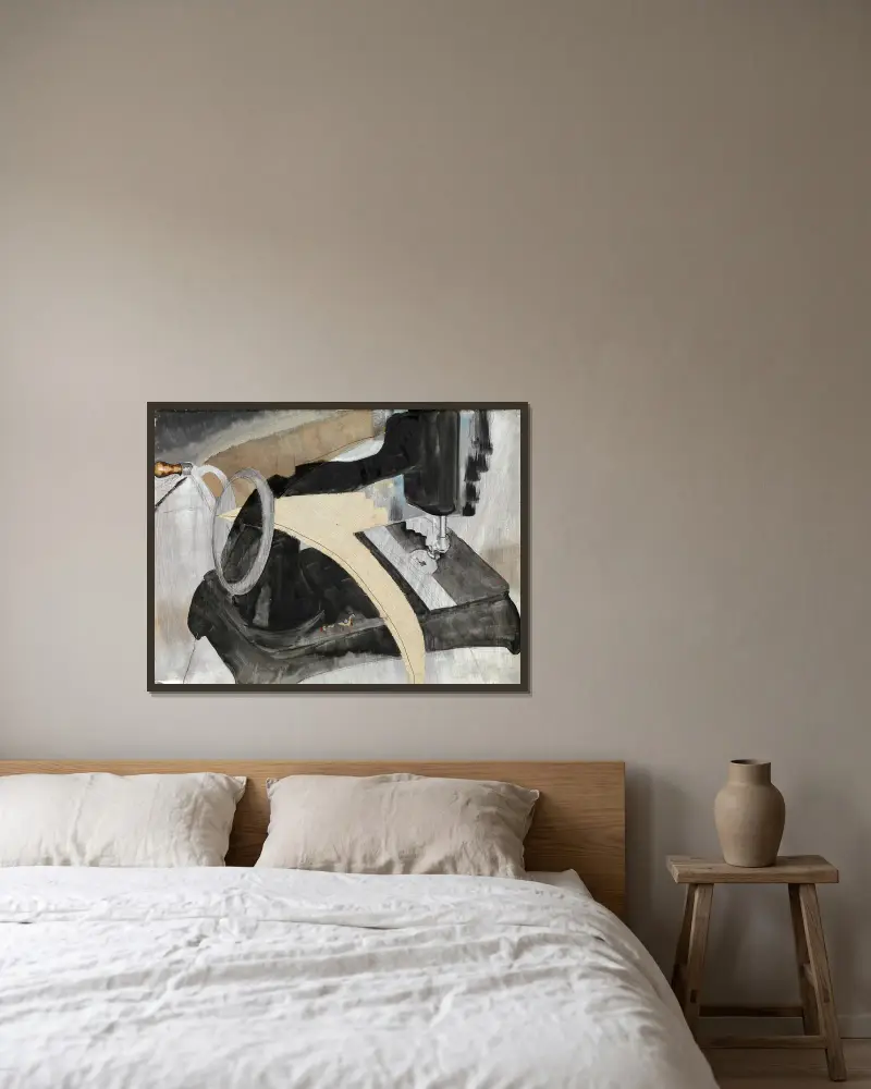 Maszyna do szycia ręcznego, Arthur Dove w ramie na ścianie