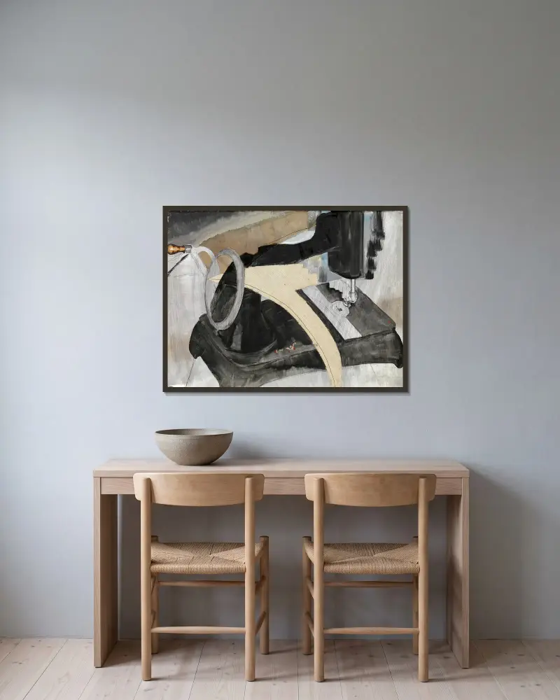 Maszyna do szycia ręcznego, Arthur Dove w ramie na ścianie