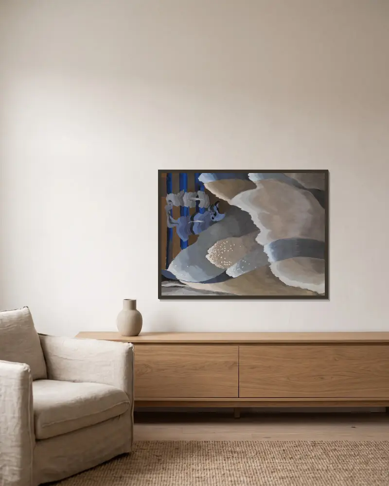 Reaching Waves, Arthur Dove v rámu na stěně