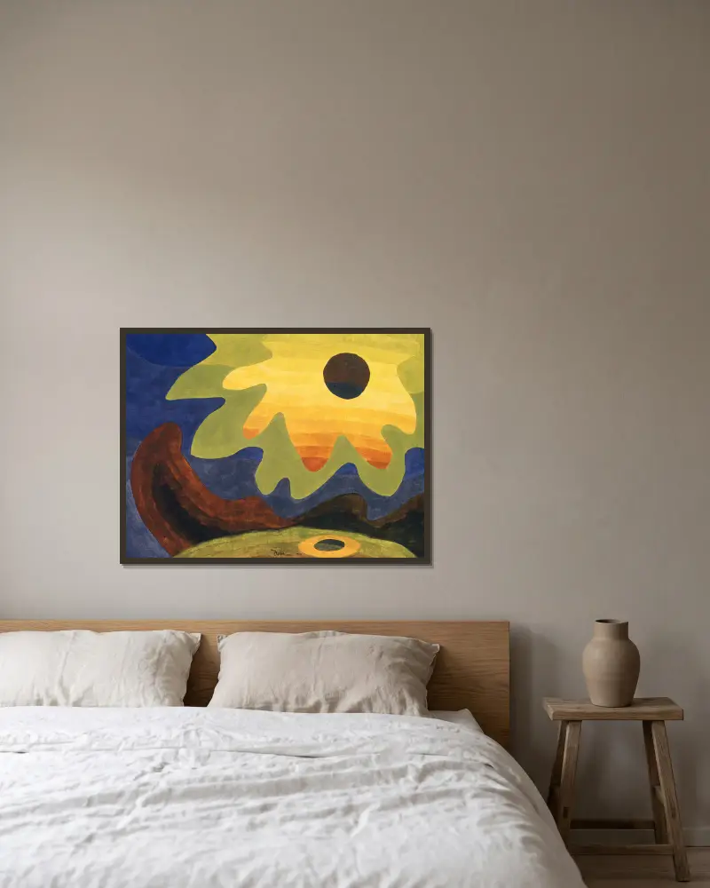 Slunce, Arthur Dove v rámu na stěně