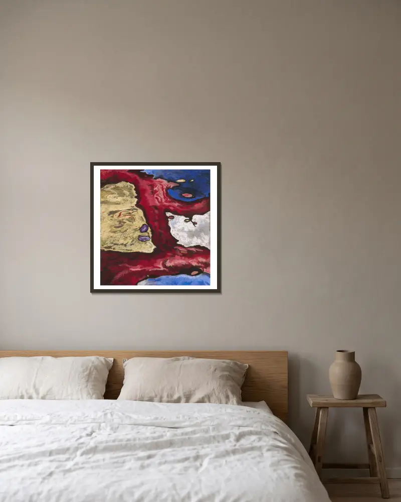 Stromové formy a voda, Arthur Dove v rámu na stěně