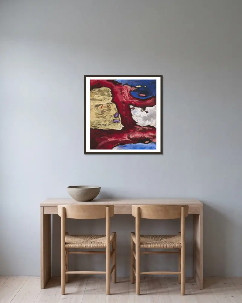 Stromové formy a voda, Arthur Dove v rámu na stěně