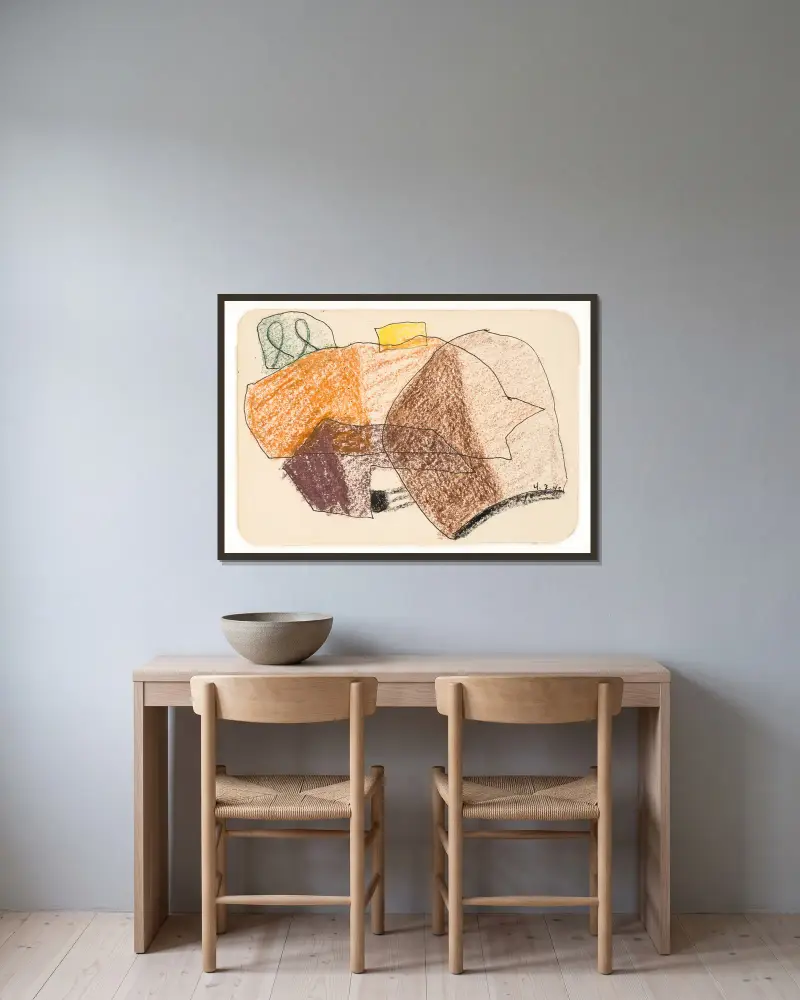 Bez názvu, 1942, Arthur Dove v rámu na stěně