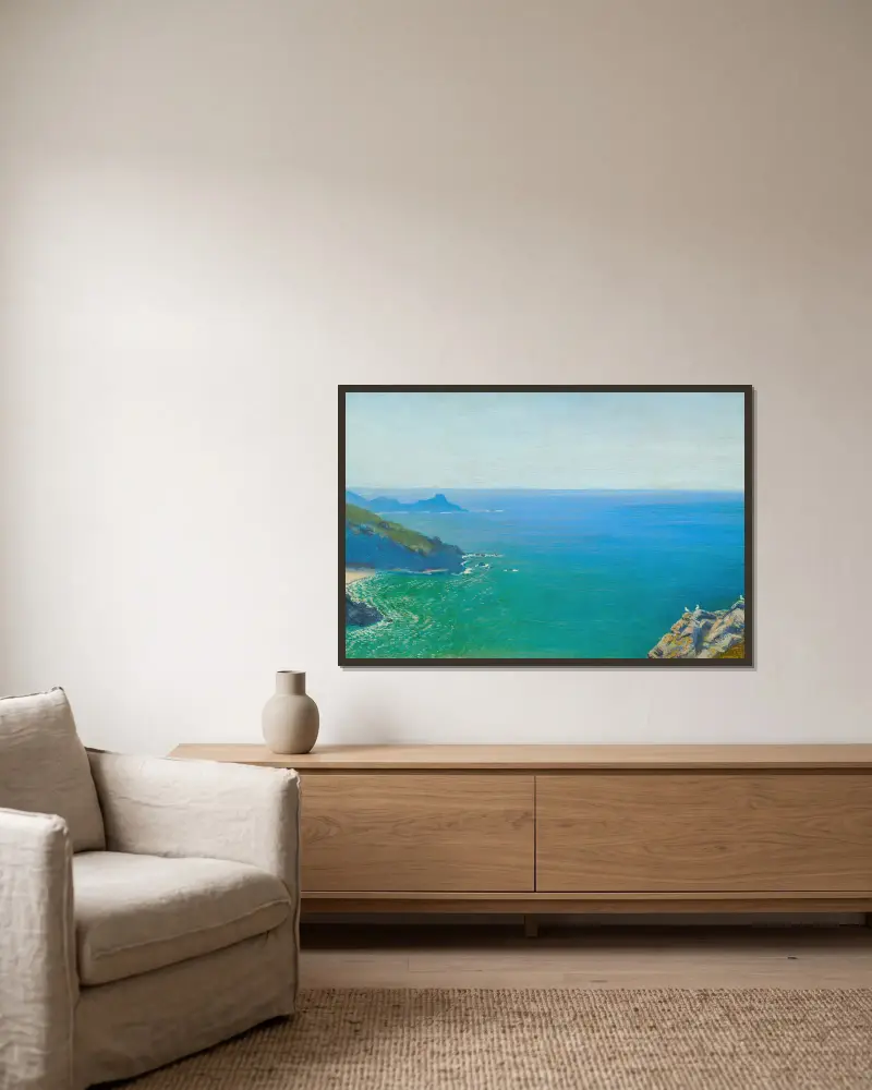 Gurnard's Head, od St Ives, Arthur Hughes v rámu na stěně