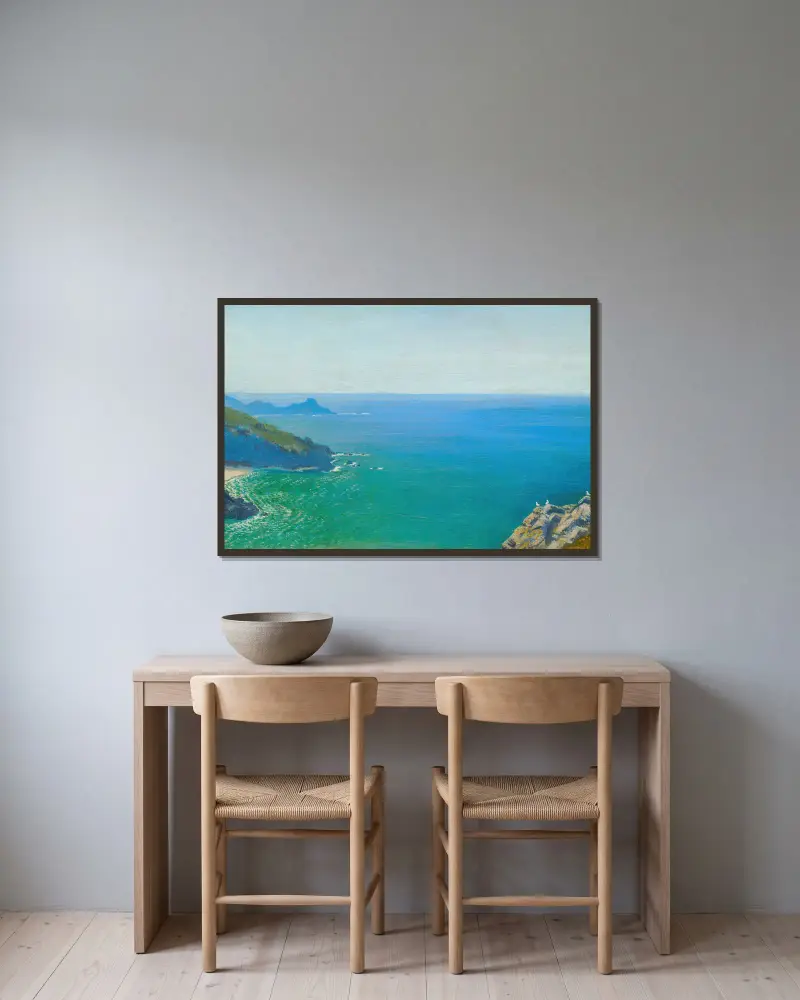 Gurnard's Head, od St Ives, Arthur Hughes v rámu na stěně