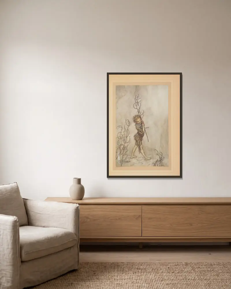 Seigneur, quels fous que ces mortels von Arthur Rackham gerahmt an einer Wand