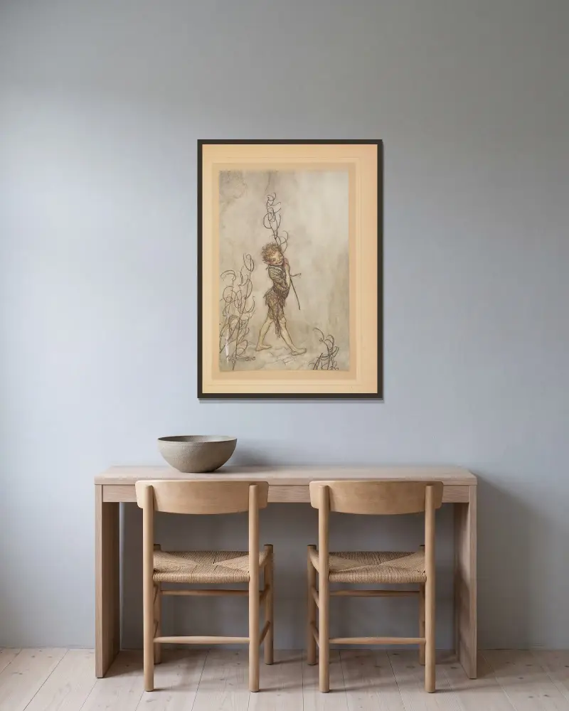 Seigneur, quels fous que ces mortels von Arthur Rackham gerahmt an einer Wand