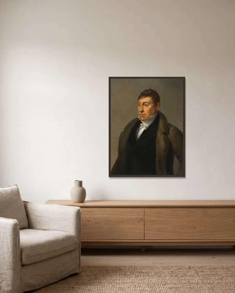 Marquis de Lafayette av Ary Scheffer inramad på en vägg