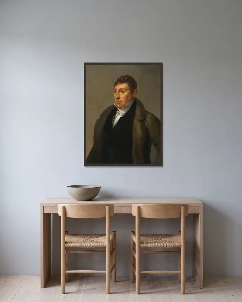 Marquis de Lafayette av Ary Scheffer inramad på en vägg