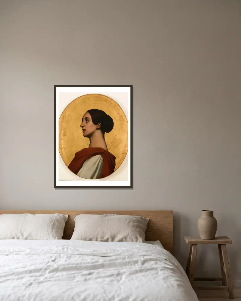 Portrait de Pauline Viardot en sainte Cécile av Ary Scheffer inramad på en vägg