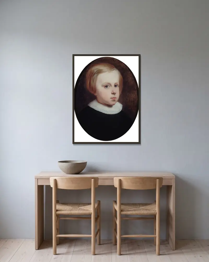 Portret dziecka, Ary Scheffer w ramie na ścianie