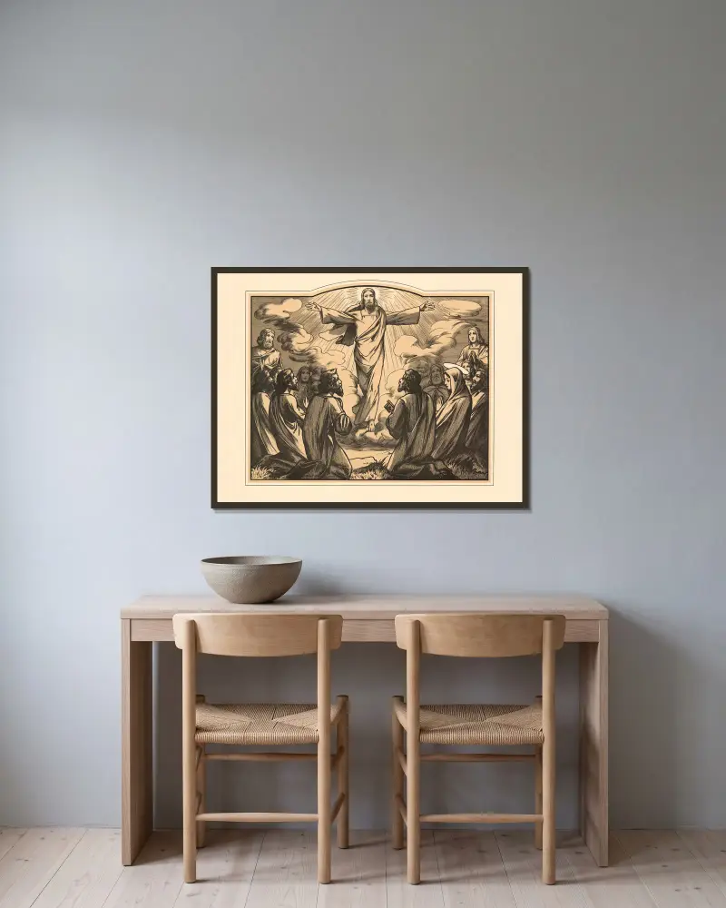 Himmelfahrt von Aschendorff gerahmt an einer Wand