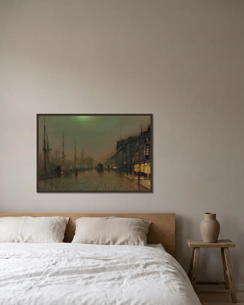 Reekie, Glasgow – Nr. 2 von John Atkinson Grimshaw gerahmt an einer Wand
