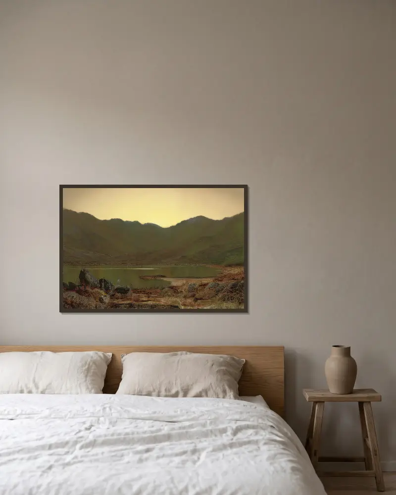 Siedlisko czapli, John Atkinson Grimshaw w ramie na ścianie
