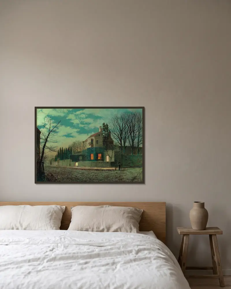 Yew Court, Scalby, John Atkinson Grimshaw v rámu na stěně