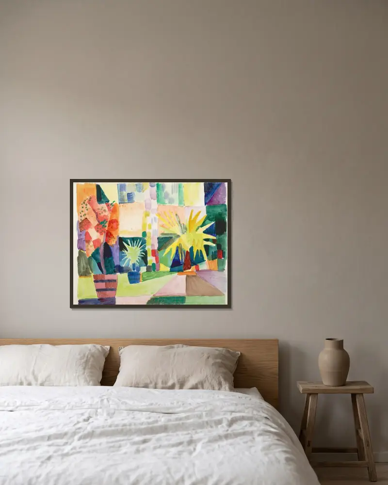 Arden nad Jeziorem Thun, August Macke w ramie na ścianie