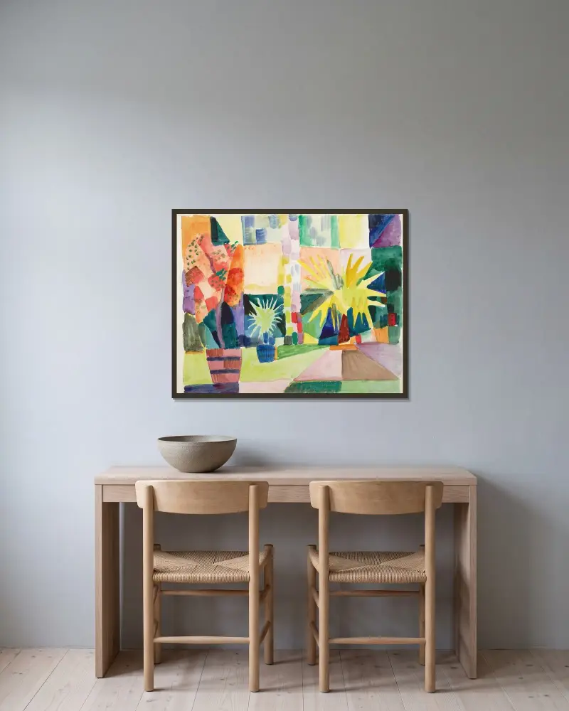 Arden nad Jeziorem Thun, August Macke w ramie na ścianie