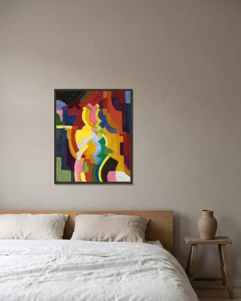 Kolorowe formy III, August Macke w ramie na ścianie