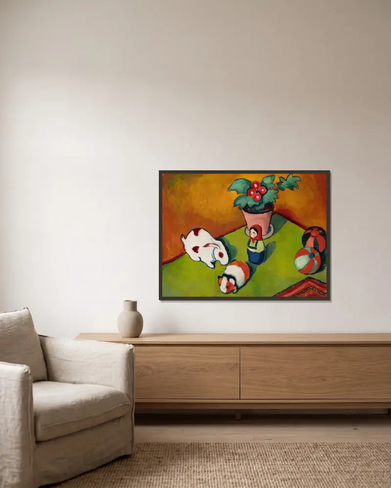 Little Walter’S Toys av August Macke inramad på en vägg