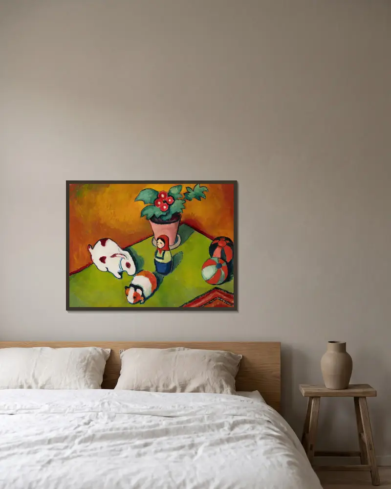 Little Walter’S Toys av August Macke inramad på en vägg
