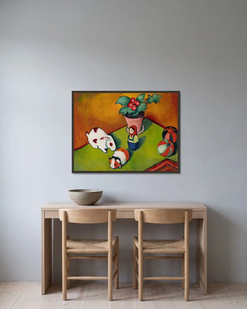 Little Walter’S Toys av August Macke inramad på en vägg