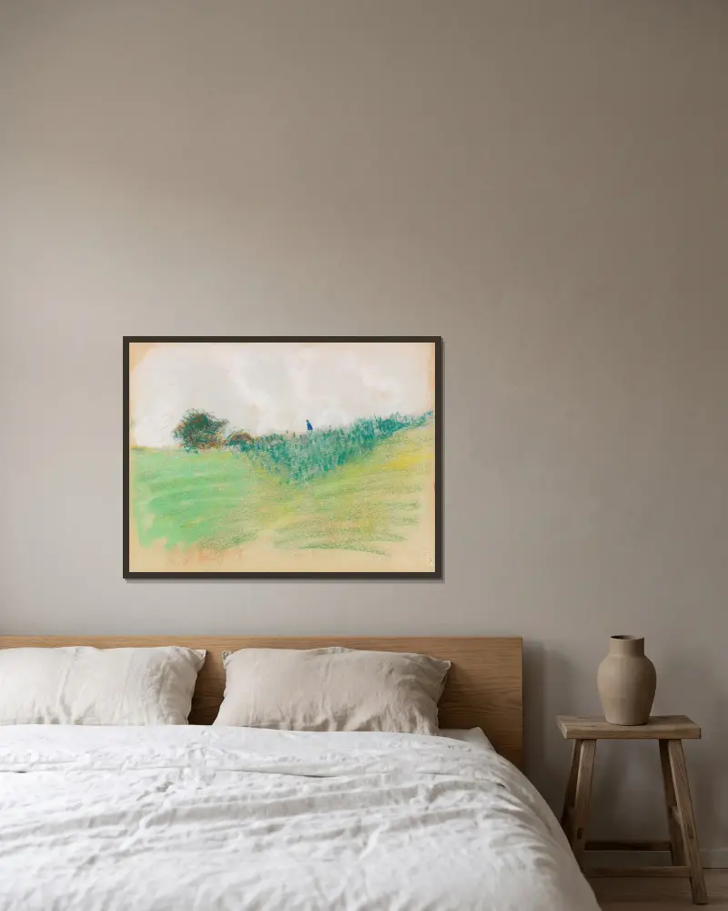 Väg vid Kreuzberg nära Bonn av August Macke inramad på en vägg