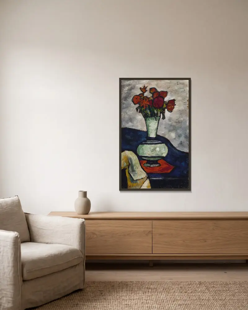 Więdnące kwiaty, August Macke w ramie na ścianie