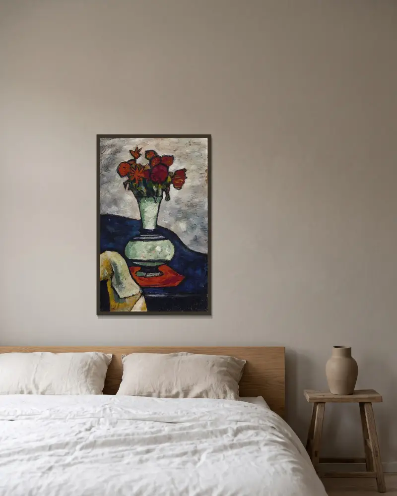 Więdnące kwiaty, August Macke w ramie na ścianie