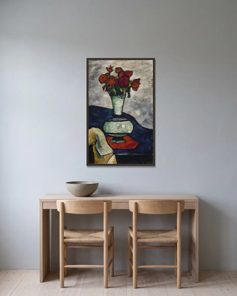Więdnące kwiaty, August Macke w ramie na ścianie