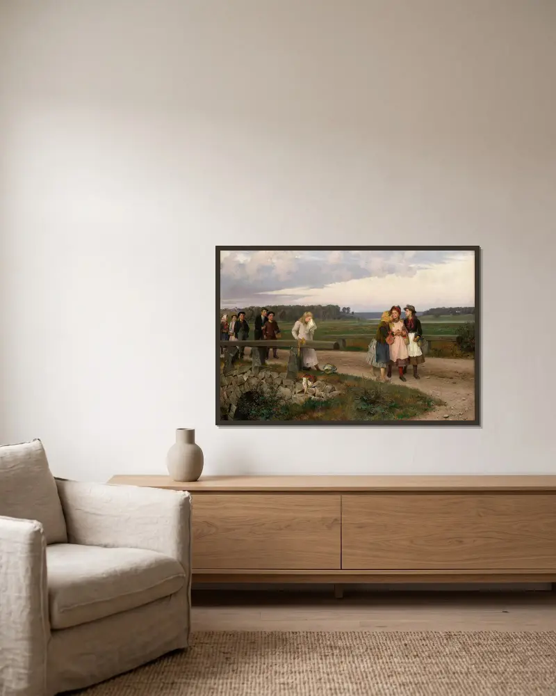 Udavač, August Malmström v rámu na stěně